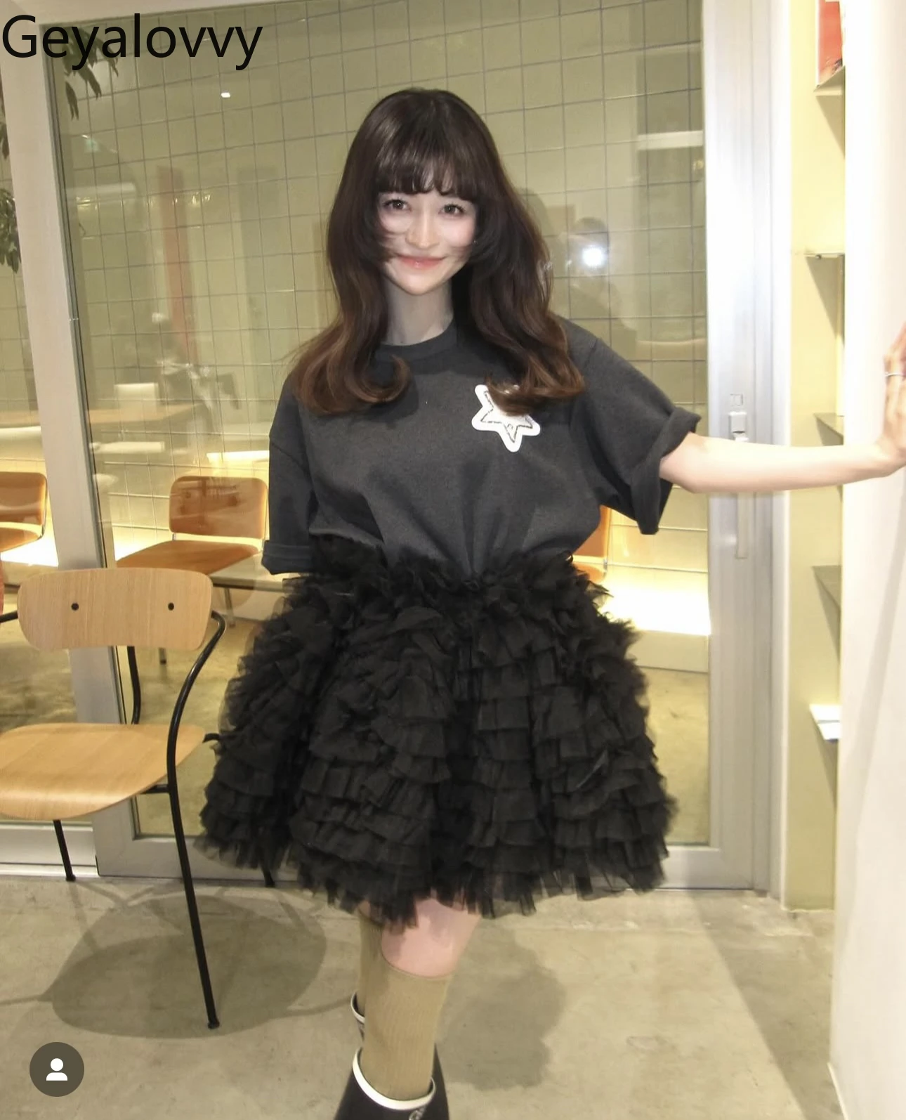 Stella tridimensionale giapponese Basic Versatile Allentato Top a maniche corte Estate New Sweet Girls Girocollo T-shirt bianca