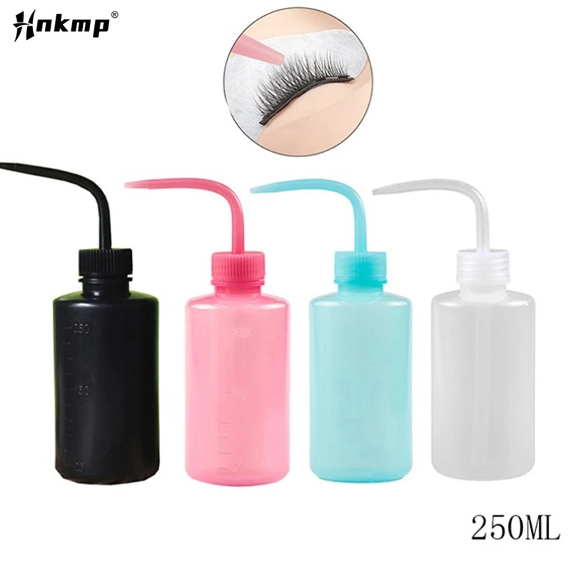 250ml Eyelash Extension Elbow Flush Bottle Wash Squeeze Bottle Non-Spray 4 Colors Tattoo Diffuser Soap Supply Wash Bottle