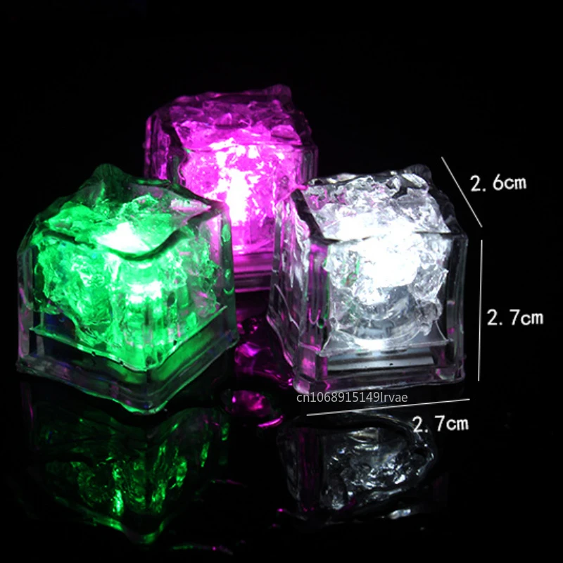 Waterproof Led Ice Cube Multi Color Flashing Glow in The Dark Light Up for KTV Bar Club Drinking Party Wine Decoration