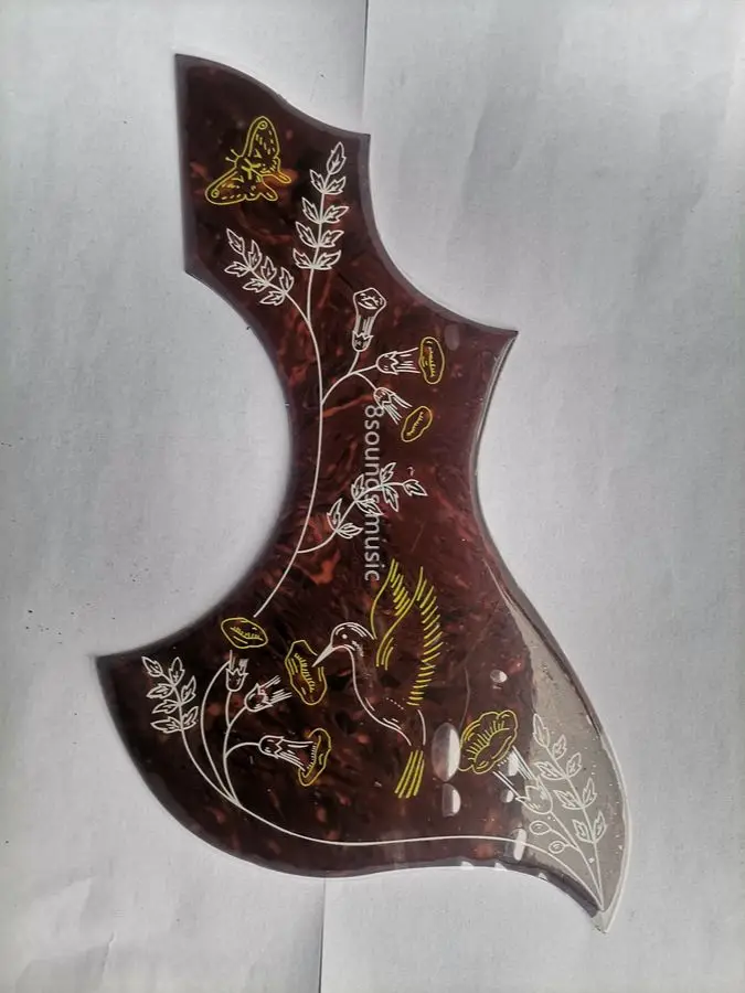 41 Inch celluloid abalone inlay acoustic guitar do ve pickguards for humming bird