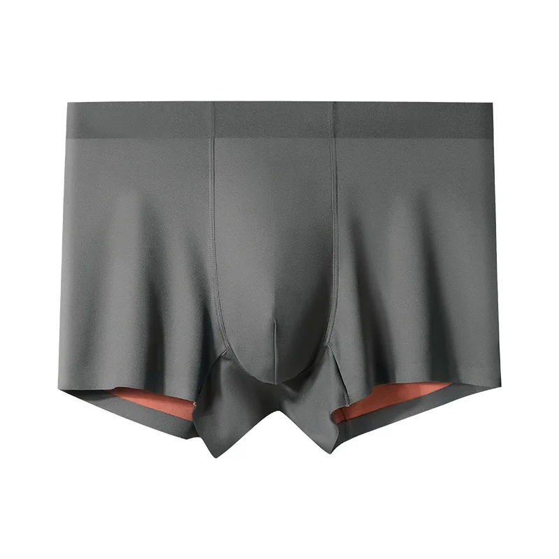 Men\'s 100S Modal Panties Convex Underwear Contrast Double Sided Boxers Silk Bottom Soft Smooth Seamless Ice Silk Short Pants