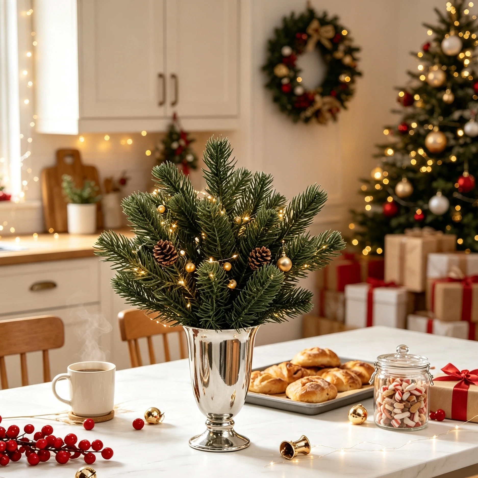 30/60pcs Artificial Plants Plastics Single Tube Pine needle Christmas Tree Decora Home Accessory Green Leaves Diy Box Scrapbook