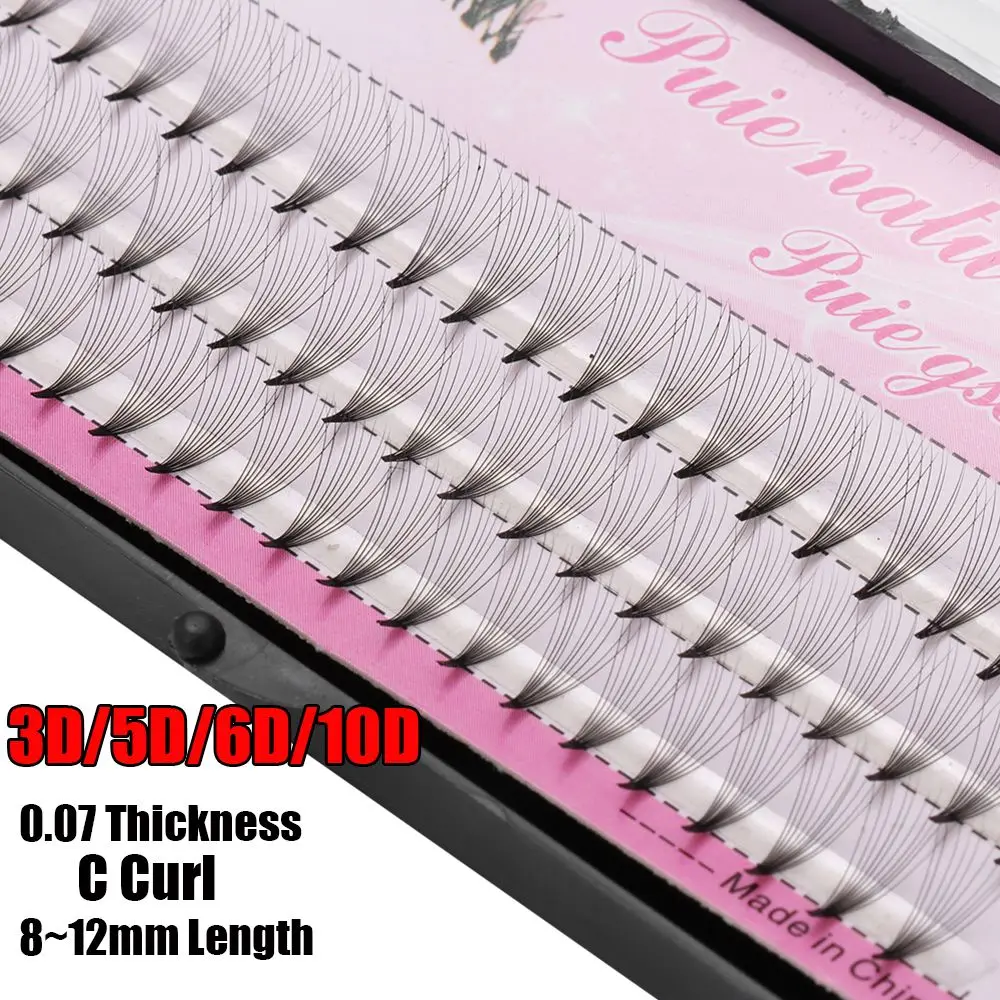 

Handmade 0.07mm Thickness Volume Natural Long False Eyelashes Lash Grafting Individual Eyelashes Mink Black