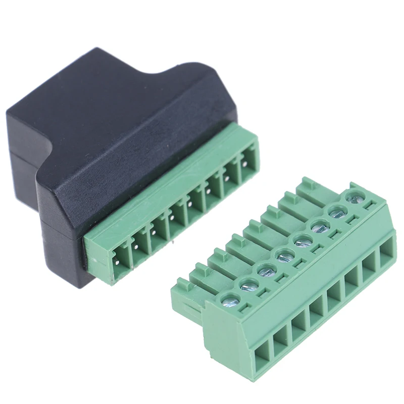 (BF06)Ethernet RJ45 Female To Screw Terminal 8 Pin CCTV Digital DVR Adapter Connector