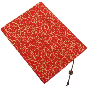 Adjustable Bronzing Book Cover Reusable Fabric Exquisite Protector Decorative Notebook