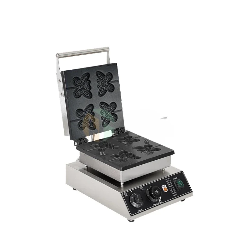 Commercial electric waffle stove butterfly waffle machine four pieces