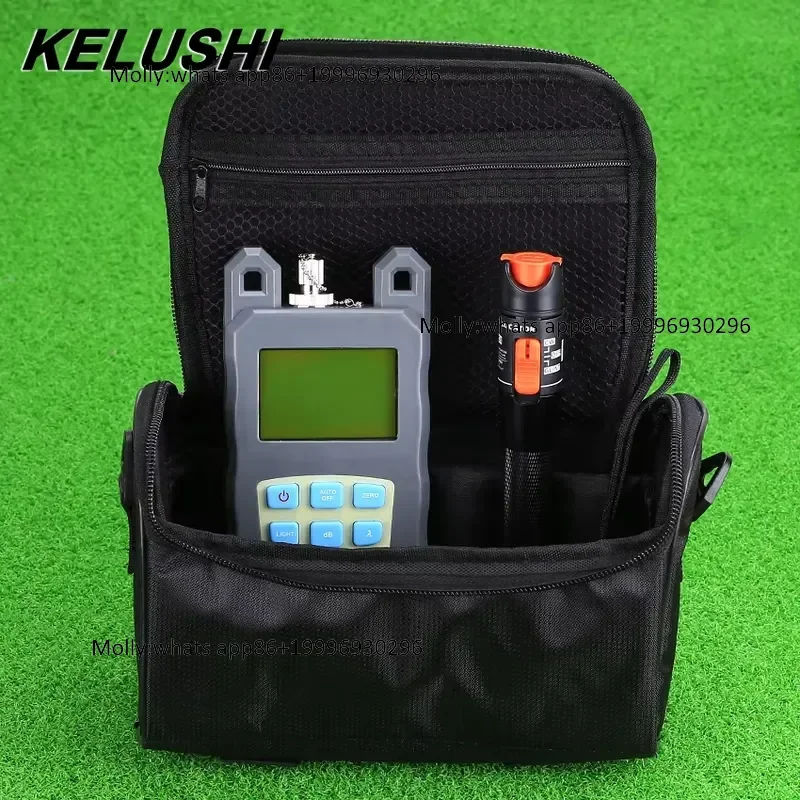 Fiber Optic Tool 3 Piece Set Optic Power Meter -70dBm~+10dBm and 10mW Visual Fault Locator Cable Tester With Fiber cloth bag