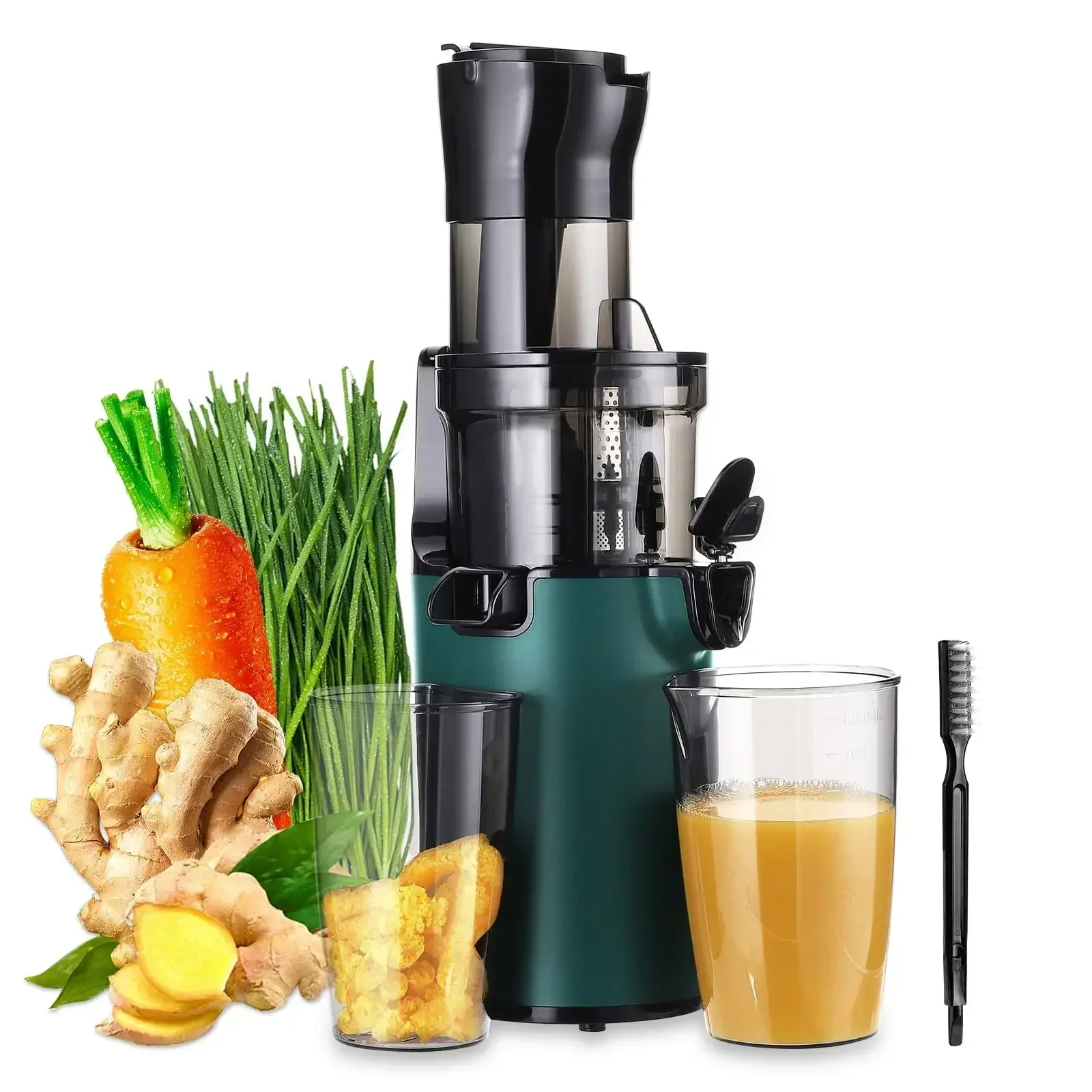 

Cold Press Juicer Machines-SOVIDER Up to 92% Juice Yield Compact Slow Masticating Juicer 3.1" Wide Chute for High Nutrient Fruit