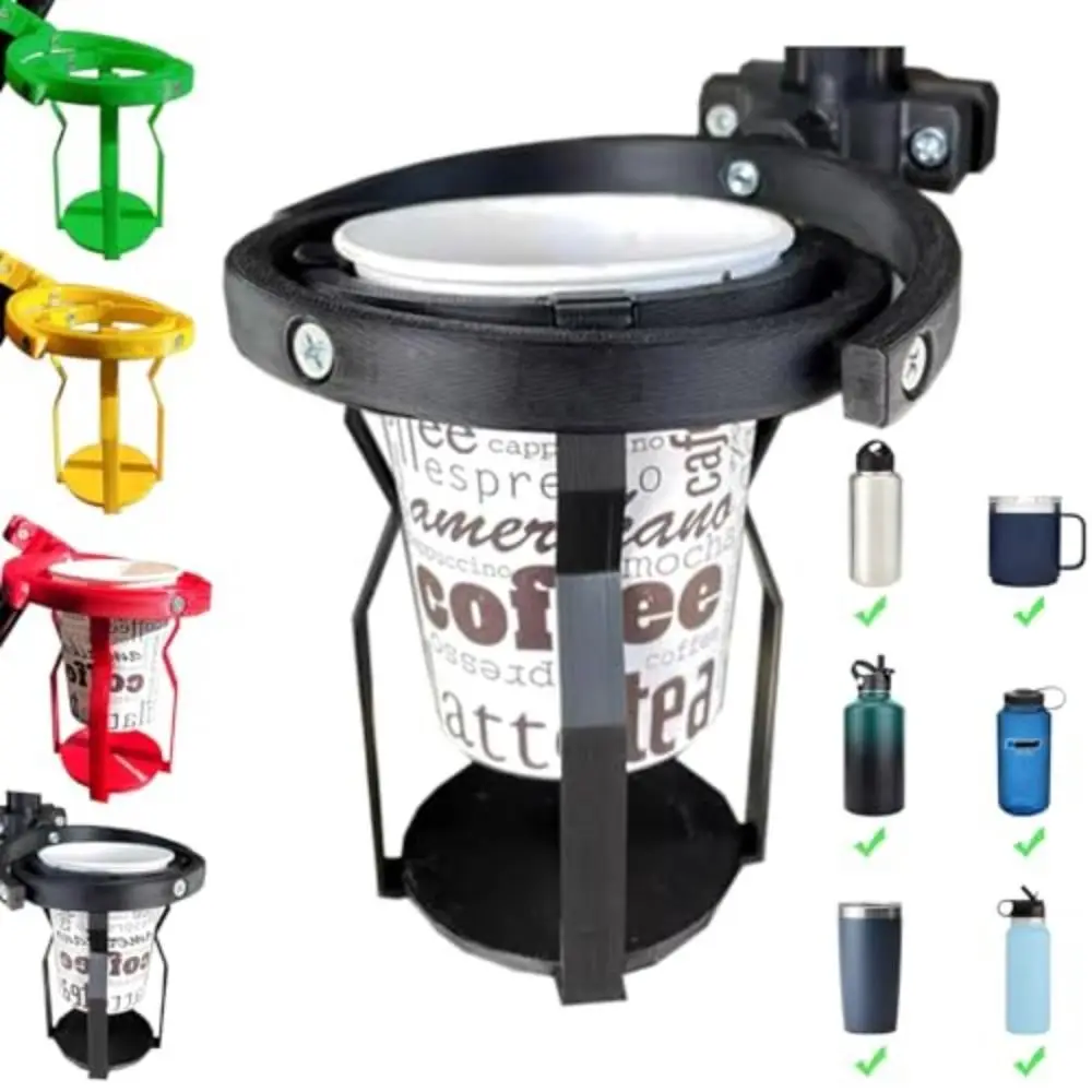 No Spill Gyroscopic Cup Holder Adjustable Clip Self Leveling 3D Motorcycle Drink Holder Hanging Multifunctional Cup Holder Clamp