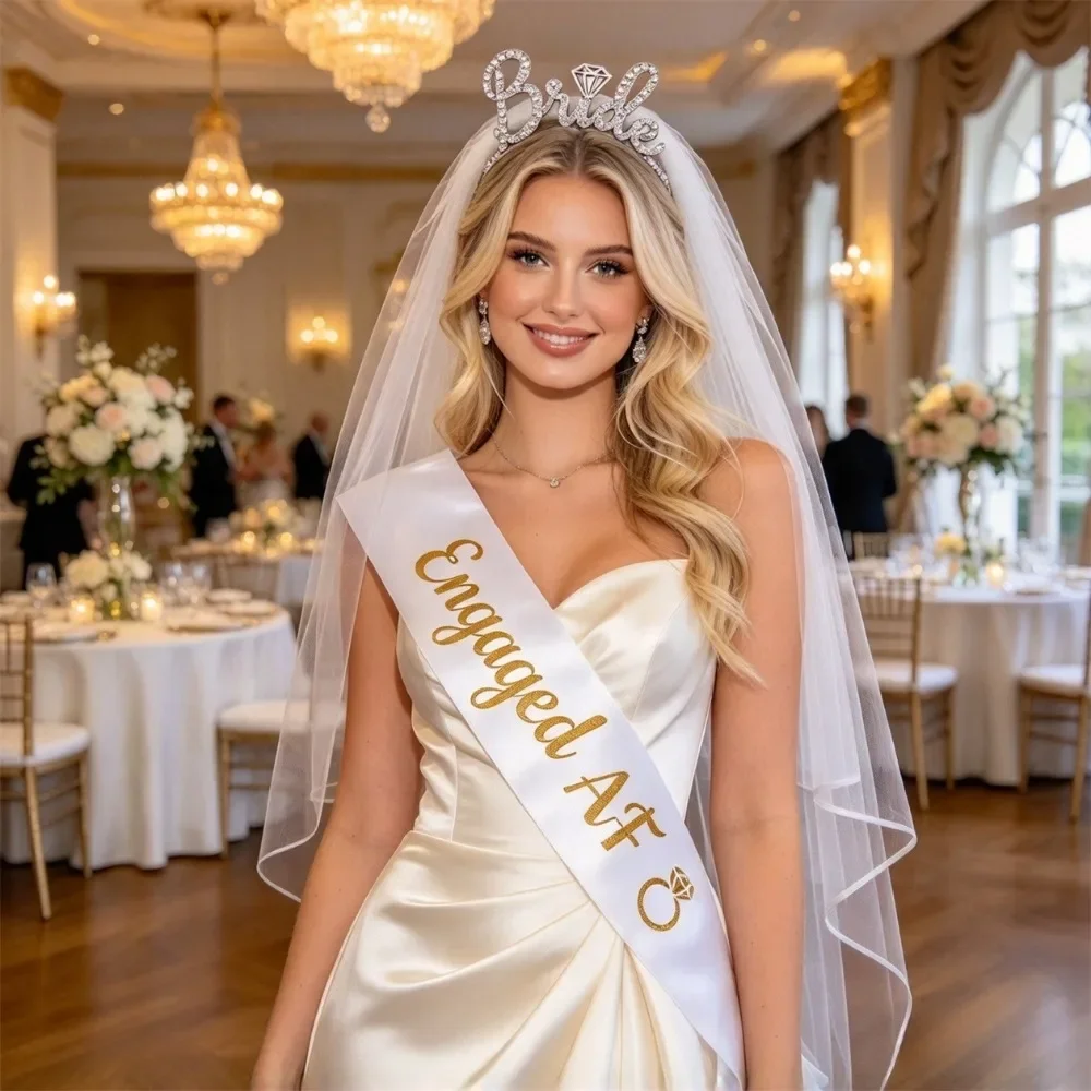 1/3Pcs "I Do" Couple Engagement Sash, Wedding & Bachelor Party Accessories, Engagement Gifts for Bride & Groom-to-Be - view 5