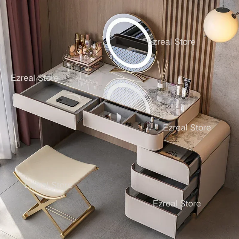 

Dresser Bedroom Dressing Table Makeup Vanity Modern Dresser Vanity Tables Chest Drawers Tocador Con Luces Home Furniture LJ50DT