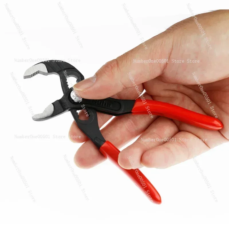 SUHA New 5inch Button style mini water pump pliers Multi functional 13 adjustable gears steel seal Portable EDC small wrench