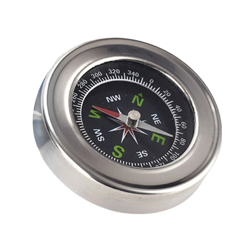 Stainless Pocket Compasses, Round Mini Compasses Accurate Compasses for Hiking Outdoor Camping Motoring Boating Survival