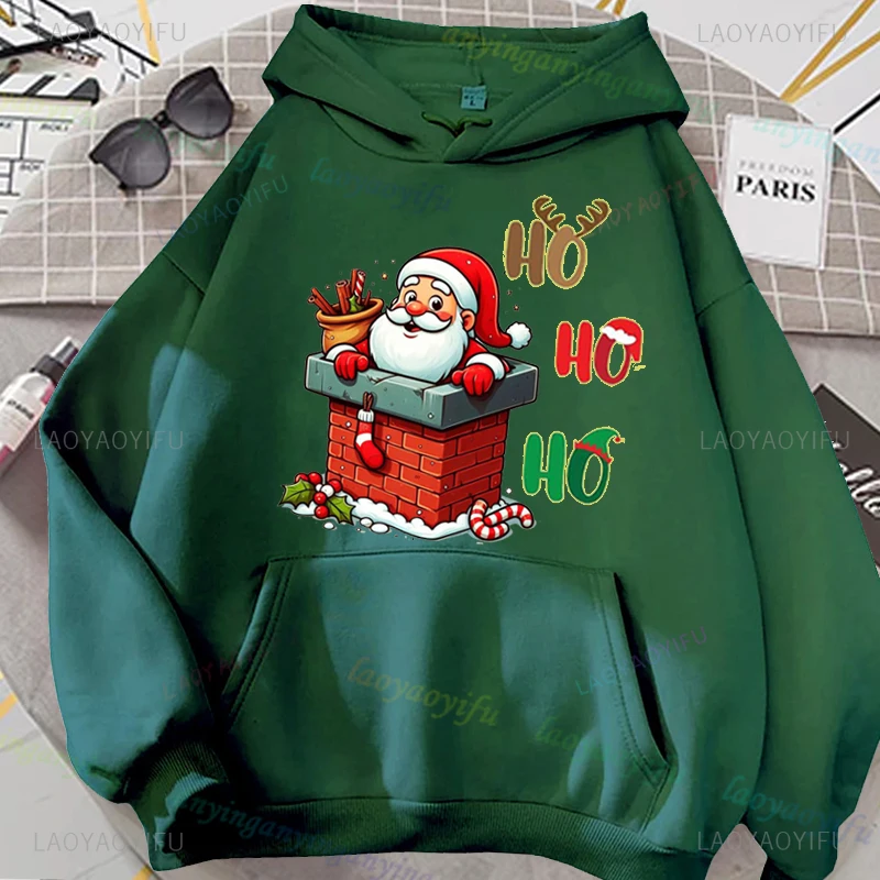 Funny Father Christmas Graphic Pattern Hoodies Casual Men Women Sweatshirts Long Sleeve Shirt Coats Autumn Winter Streetwear