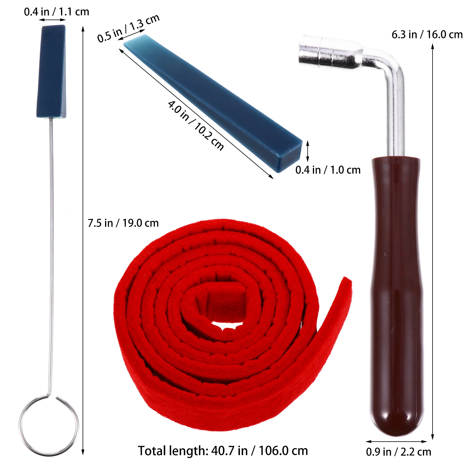 

1 set Piano Tuning Kit Wrench Hammer Felt Temperament Strip Rubber Mute L Shaped Ergonomic Durable Quality Material Keyboard