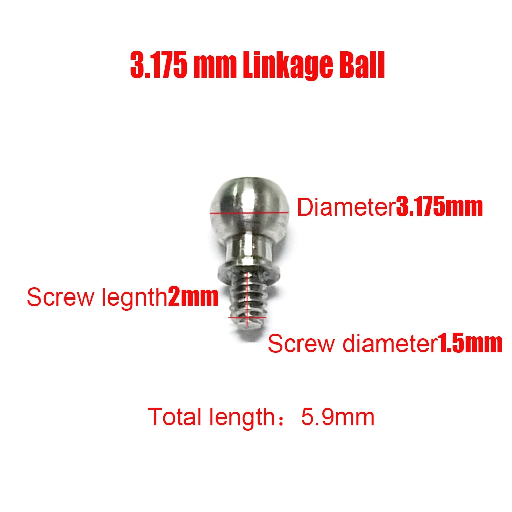 YUXIANG Metal Linkage Ball 3.175mm for OMPHOBBY M2 Flywing FW200 YXZNRC F09 F09S F09H E180 F180 Eachine E200S  Helicopter