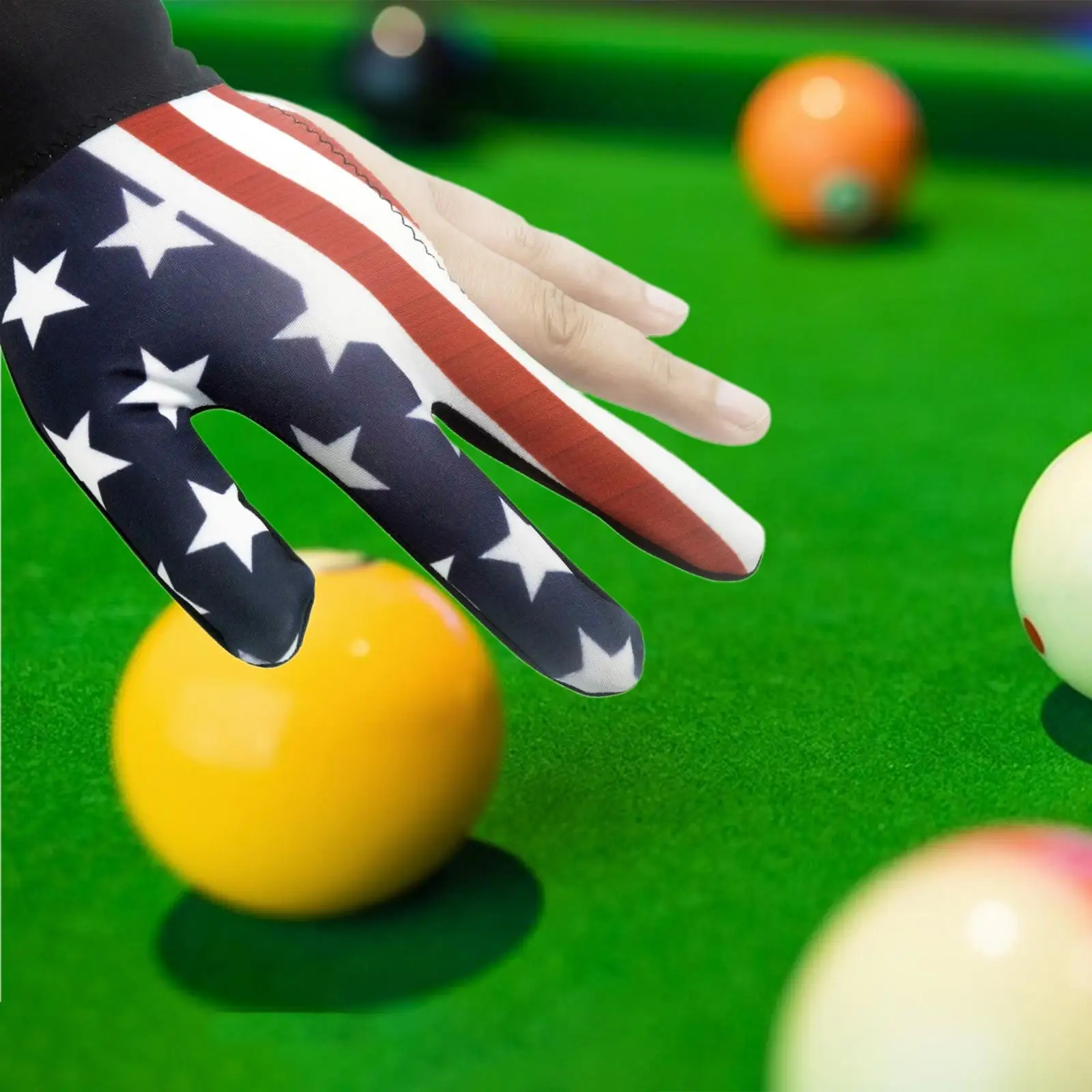 

Billiard Gloves for Left Hand Wear Resistant Billiard Accessories Elastic Glove for Training Sports Practice Playing Indoor