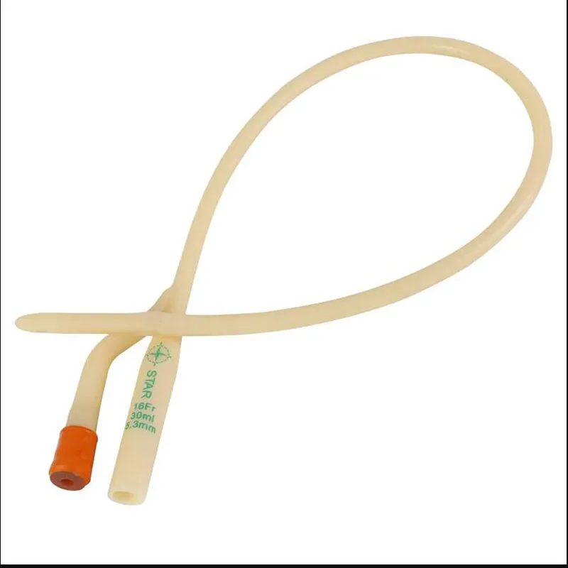 12 Pcs Disposable Medical Latex Catheters with Sterilized Double Lumen Implantable Flexible Catheters