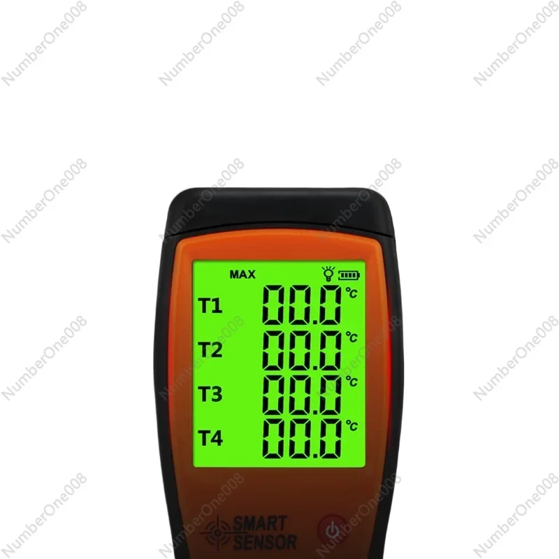 AS887 Digital Four Channel Thermocouple Thermometer Temperature Meter K type thermo-couple sensor LCD Tester range -200-1372C