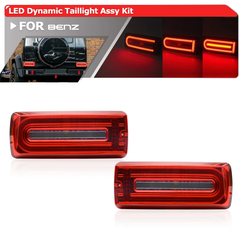 For Benz W463 G-Wagon G500 G550 G55 G63 AMG 1990-2018 Full Led Sequential Turn Signal Blinker/Brake/Parking Running Assy Kits