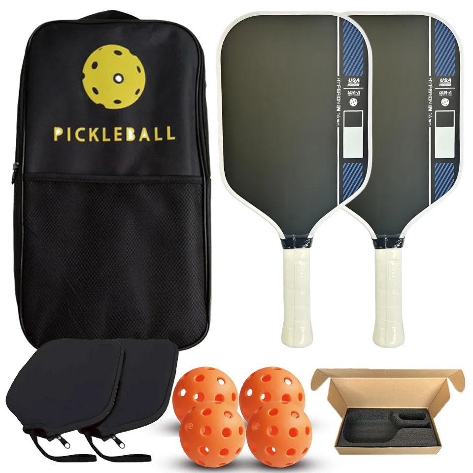 

Carbon Fiber Pickleball Paddles Hot Pressed with 16mm Honeycomb Core Designed for Ultimate Spin & Control Rackets for All Levels