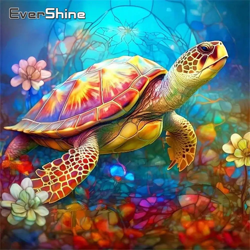 Evershine 5D DIY Diamond Embroidery tortoise Painting turtle Animal Suitable For Beginners Diamond Mosaic Kits Art Holiday gifts