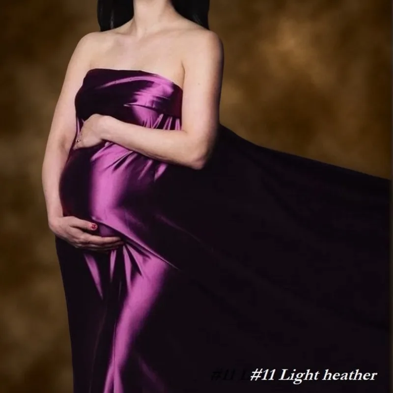 

3/6yard Maternity Photo Wrap Set - Silky Satin Tossing Gown for Pregnancy Sessions - Baby Shower & Wedding Photography Prop