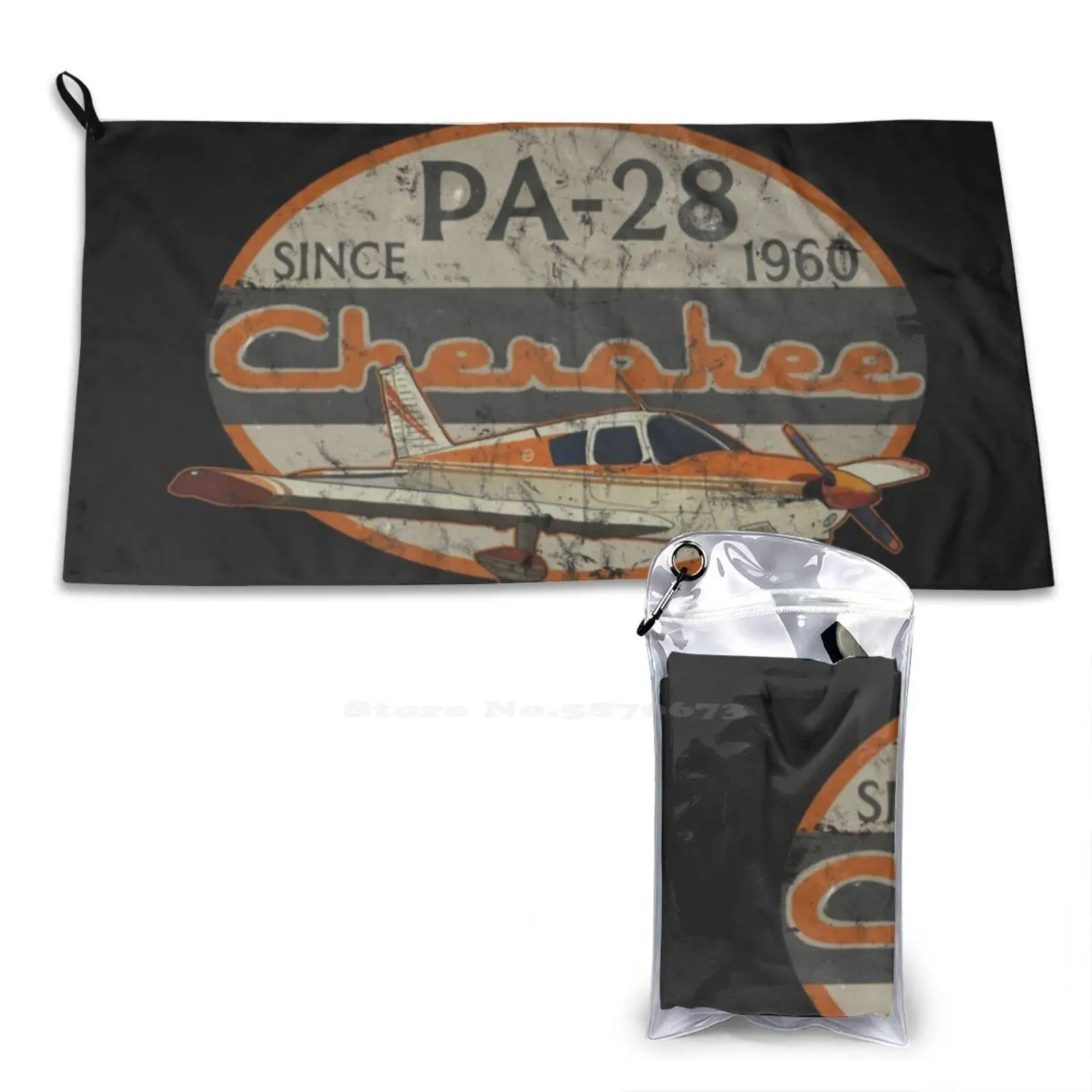 Pa-28 Piper Cherokee Since 1960 Retro Vintage Design Print Washcloth Beach Towel Travel Piper Pa28 Pa 28 Cherokee Vintage Retro