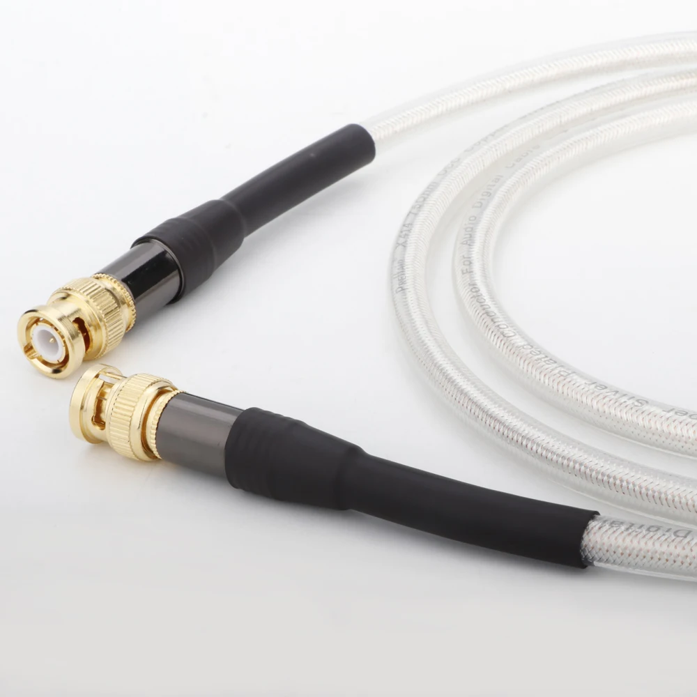 Preffair X414 Silver Plated 75 ohm Digital Hifi Audio Gold-Plate BNC Cable High Fidelity Digital Cable