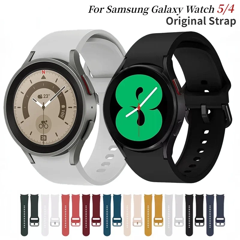 Pulseira de silicone para Samsung Galaxy Watch, cinto de pulseira no gap, cinto clássico, 7, 6, 5, 4, 4, 6, 40mm, 44mm, 46mm, 47mm