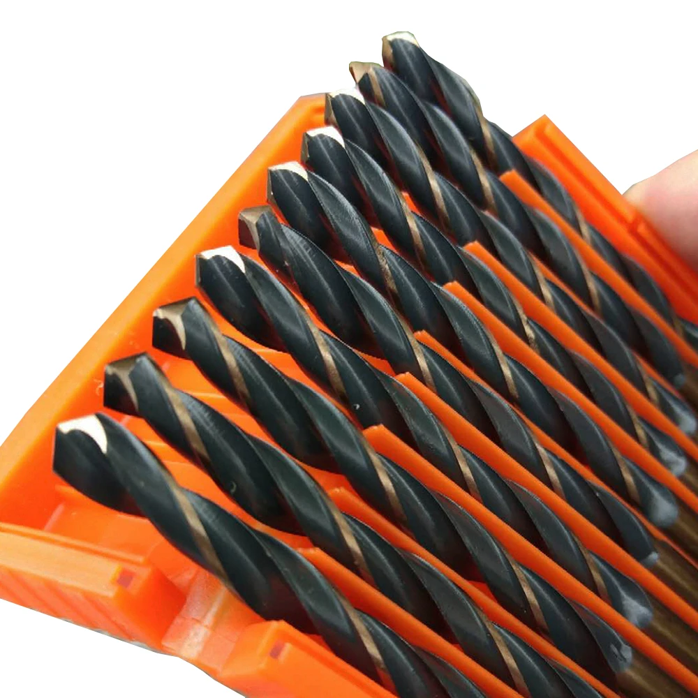 Wholesales 10pcs Twist Drill Bit HSS Drill Set , for Drilling on Hardened Steel, Cast Iron & Stainless Steel