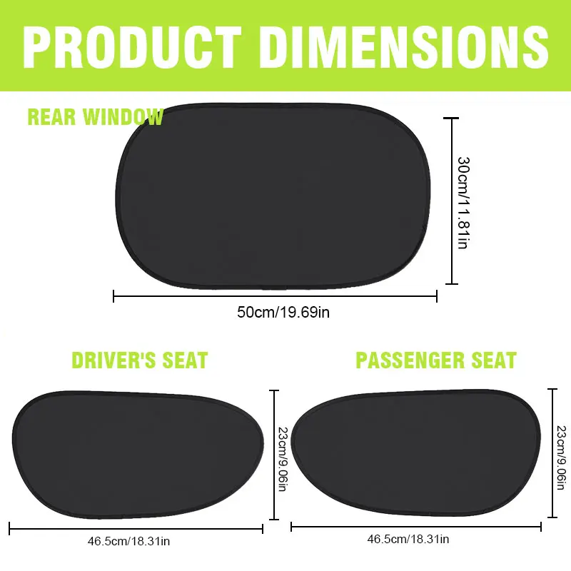 Summer Car Sun Visor Car Window Sun Shade Curtains Anti-Glare UV-Blocker Sun Protection Cover Electrostatic Adsorption