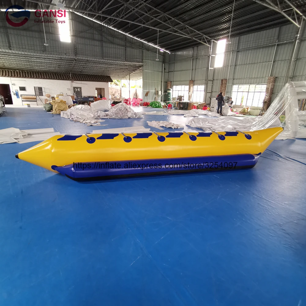 

Funny Customized Size Inflatable Flying Fish Tube Towable Water Floating Inflatable Banana Boat With Air Pump