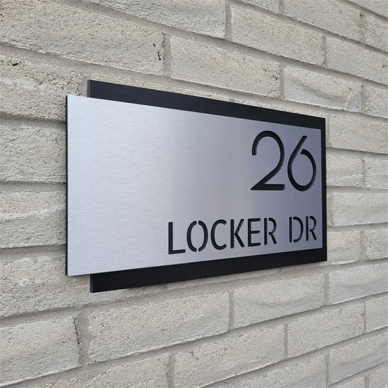 Spersonalizowany numer domu Tabliczka z numerem domu Akryl Aluminium Metal 3D Pływający Zewnętrzny Adres Ulicy Sztuka ścienna Dekoracja imienia pokoju