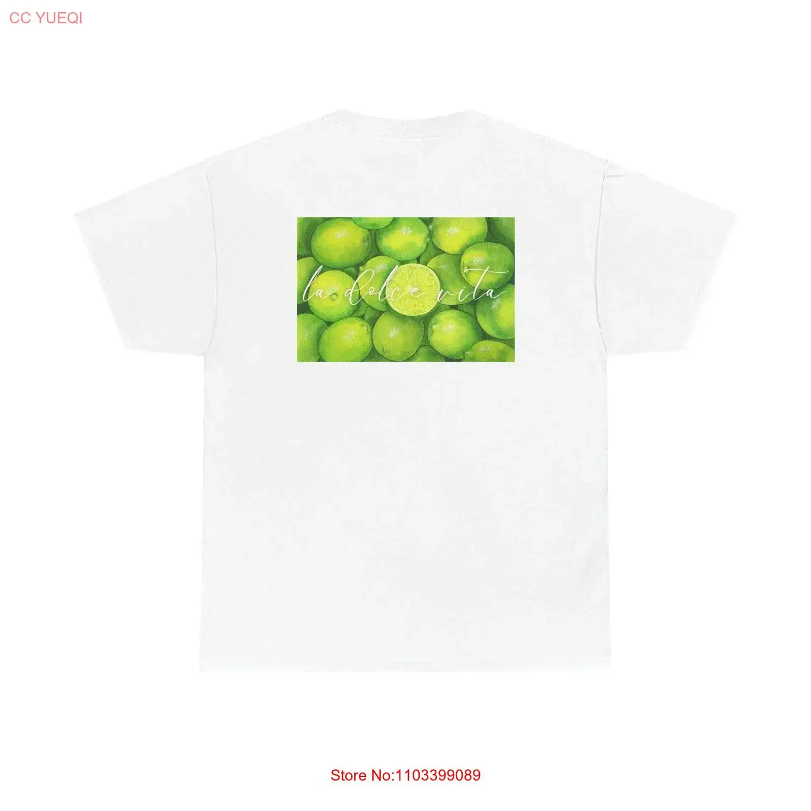 Camiseta de color lima La dolce vita de Fabiola vintage Lavado Unisex Top ligeramente versátil para uso diario ropa de diseñador Casual