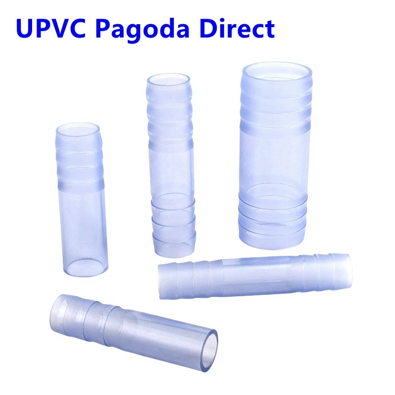 1PC I.D 20~110mm Transparent UPVC Pagoda Direct Aquarium Adapter Fish Tank Accessory DIY Garden Irrigation Water Pipe Connectors