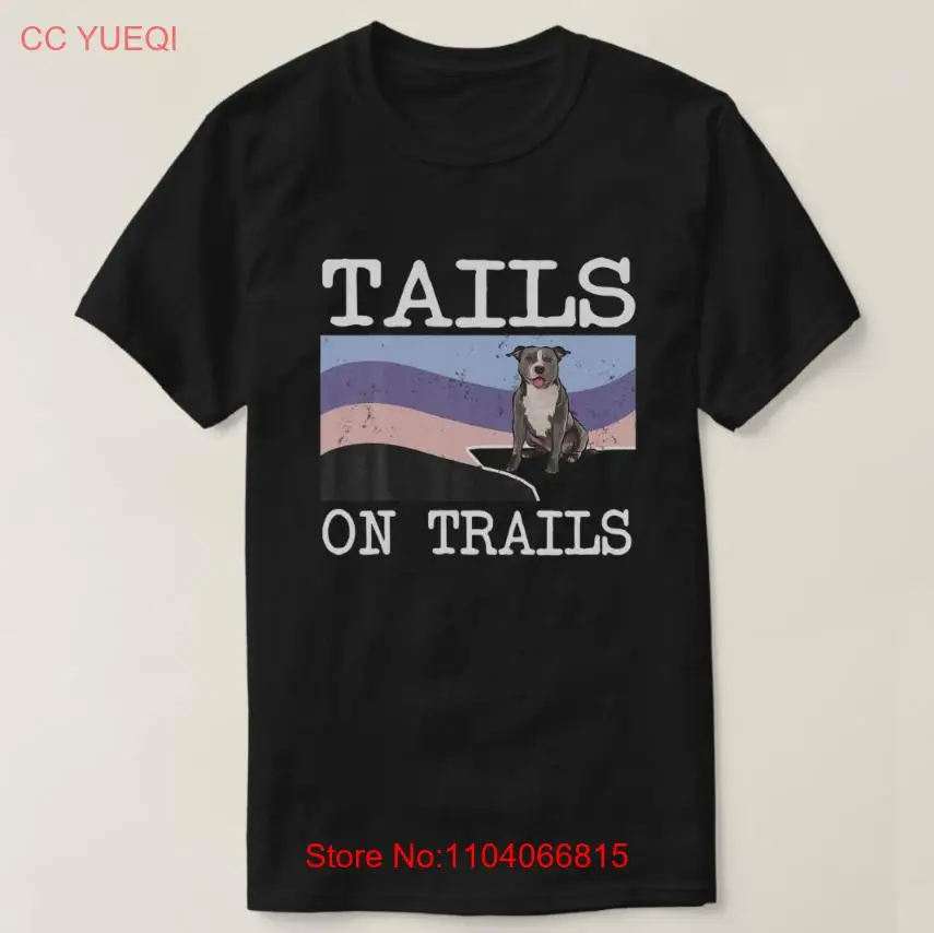 Staffordshire Bull Terrier Tails On Trails Funny T-Shirt