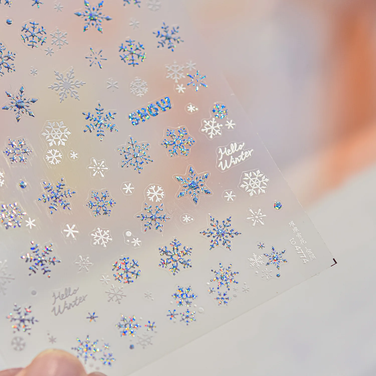 Stelle delle nevi invernali strass oro argento bianco lucido fiocco di neve adesivo per nail art delicato romantico autoadesivo decalcomanie per manicure