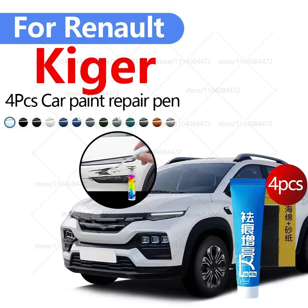 

Ручка для ремонта автомобильной краски для Renault Kiger 2021-2025 гг., аксессуары для ремонта царапин, 4 шт., черный, белый, синий, коричневый, серебристый, красный, золотой