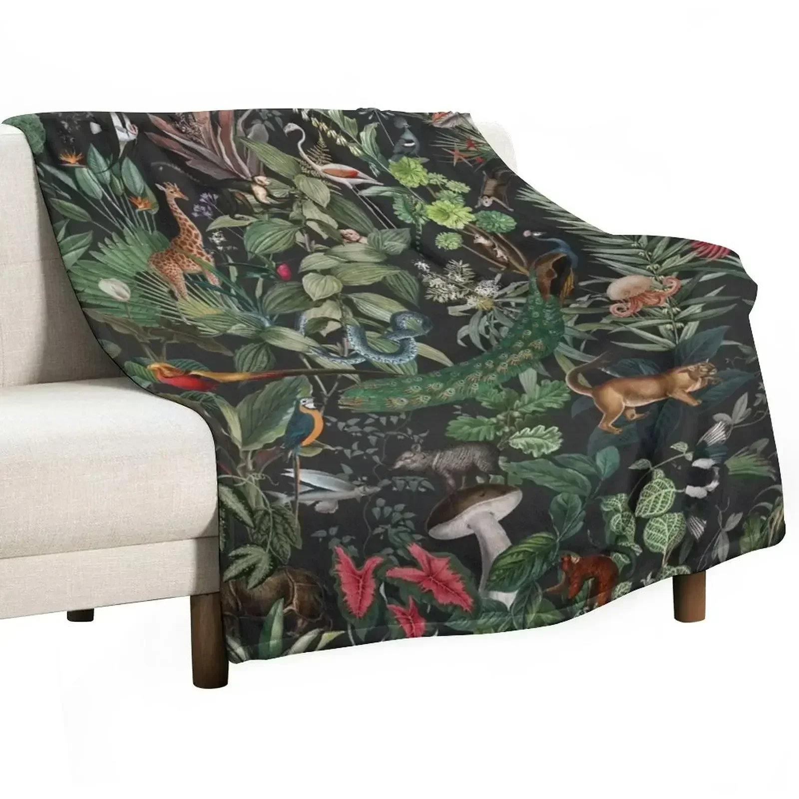 Midnight Rainforest I Throw Blanket bed plaid warm winter Shaggy Bed covers Nap manga Blankets