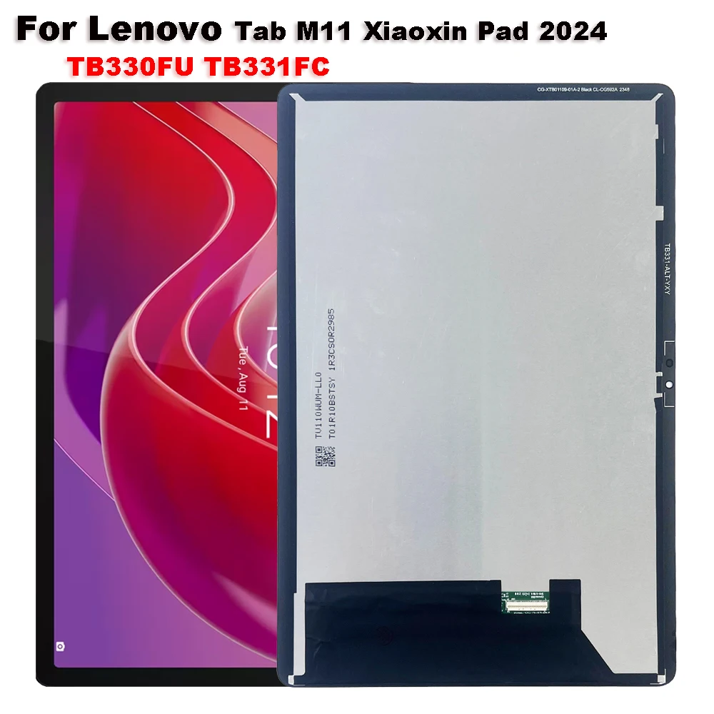 New For Lenovo Tab M11 Xiaoxin Pad 2024 TB330FU TB331FC LCD Display Touch Screen Digitizer Glass Assembly Repair Parts