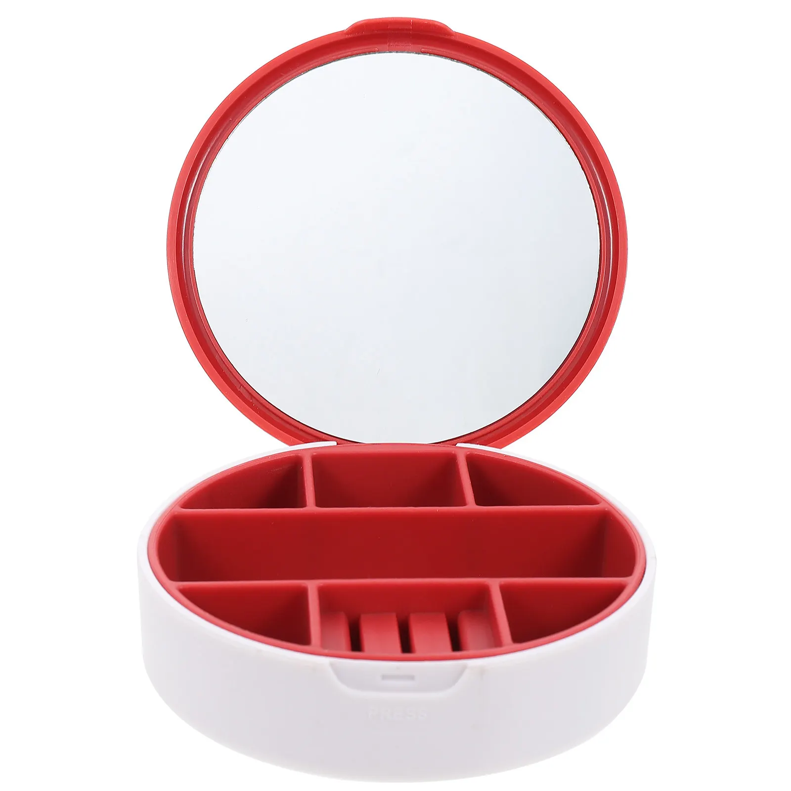 

Маленькая портативная шкатулка для украшений из АБС-пластика, многосекционный органайзер, дорожный футляр для хранения, держатель для серег и колец, пылезащитный контейнер