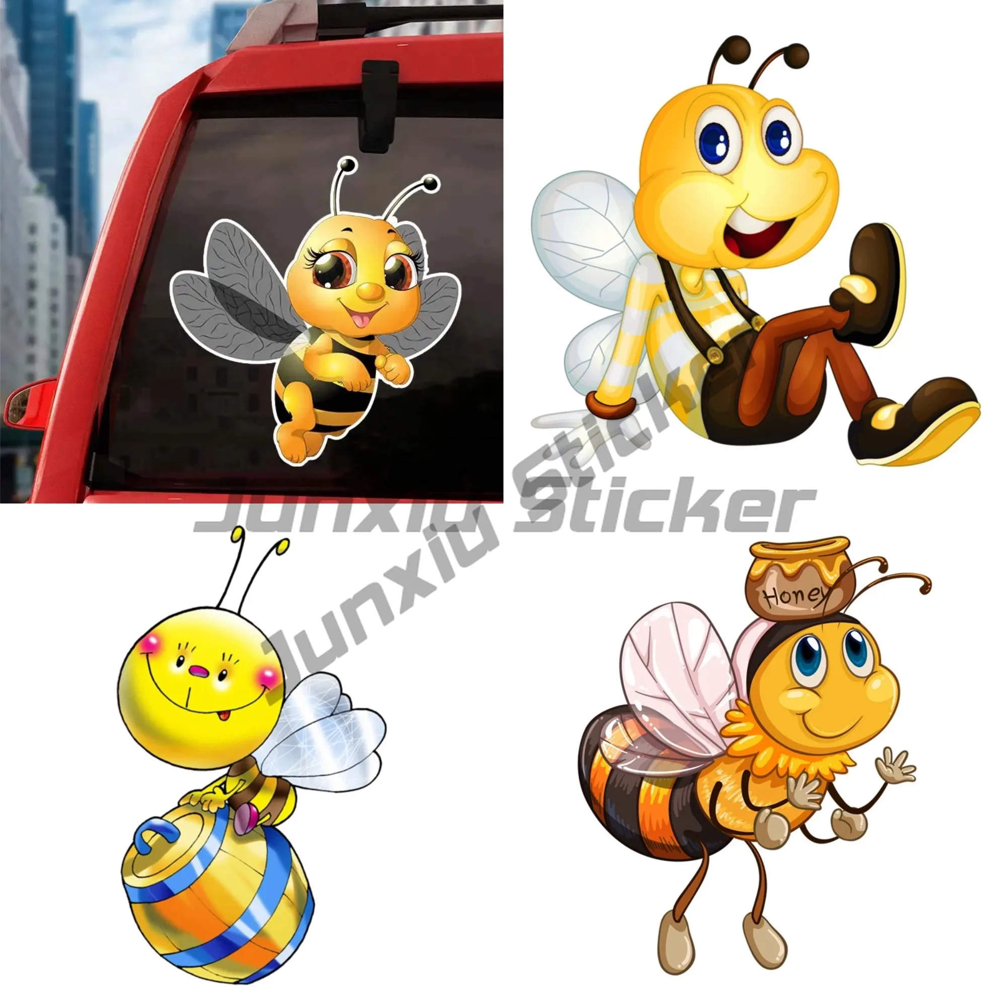 

Various Sizes Colors Personality PVC Decal A Bee Flying Waterproof Car Sticker on Motorcycle Laptop Decorative