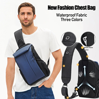 Waterproof Crossbody Bag Anti-theft Travel Sing bag Brand Male Chest Pack Men's Single Shoulder Backpacks with Phone Pocket