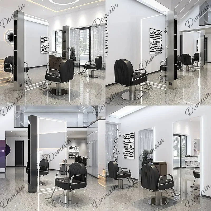 BJ Light Luxury Hair Salon Floor Mirror Full Length Standing Double Sided For Styling Area Beauty Shop New Arrival