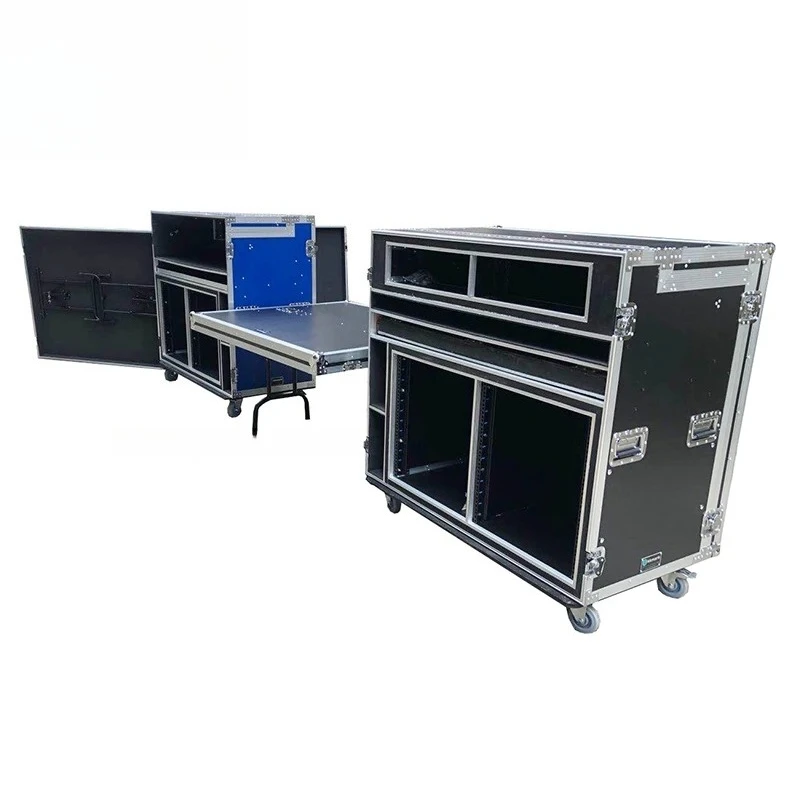 

Professional Custom Dj Workstation Flight Case for TC2GO Broadcasting With Wheels