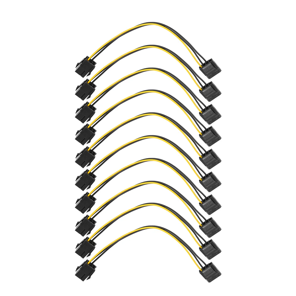 10ชิ้น Molex TO PCI-E อะแดปเตอร์แปลงไฟ4Pin 4ขาตัวเมียเป็น6ขาสายแปลงการ์ดวิดีโอกราฟิก6Pin ตัวเมีย