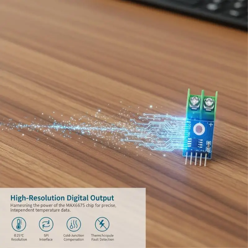 K Type Thermocouple with MAX6675 Module High Sensitivity Temperature Detector for Home Electronic DIY Use