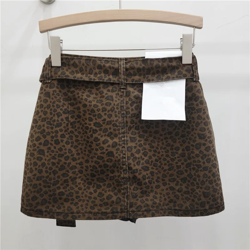 [zoci] Leopard Print High Waisted Skirt Autumn New Style, Design Sense, Slimming, Versatile, Hip Hugging