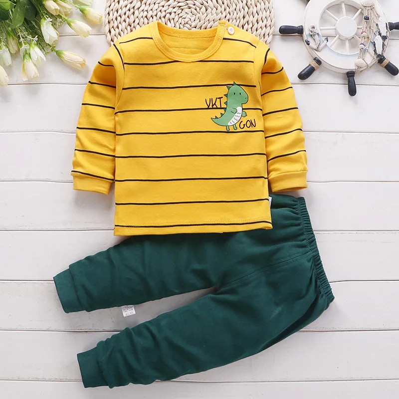 Autumn Sleepwear Pajamas For Girls Boys Long Sleeve Tops+Pants Suits Fashion Home Clothing Baby Kid Sleep Costume